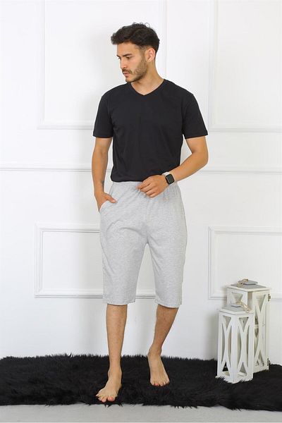 Akbeniz Gray Men's Capri - Cotton, Model 27480