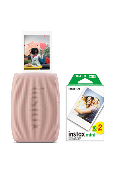 Fujifilm Instax mini Link 3 Pembe Akıllı Telefon Yazıcısı ve 20'li mini Film