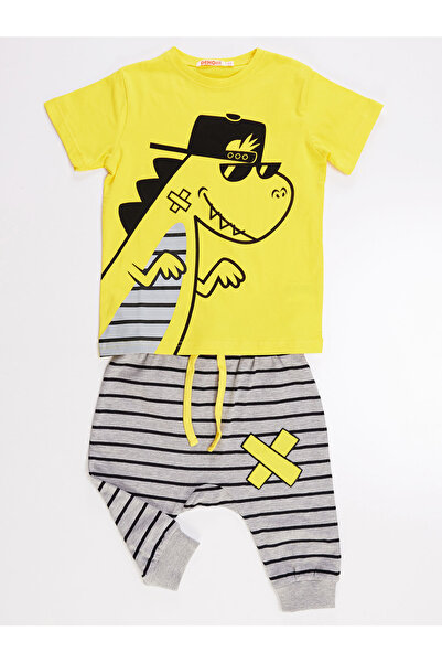 Denokids Dino Rap Boy's T-shirt Capri Shorts Set