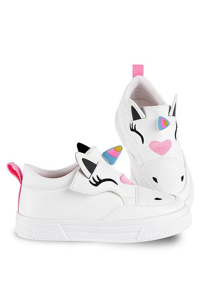 Denokids Weiße Einhorn-Turnschuhe für Mädchen