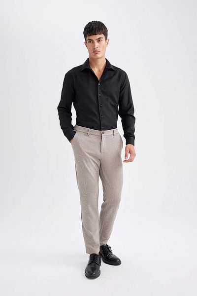 DeFacto Jogger Pants με κουμπιά Basic ίσια τσέπη ίσιο πόδι T6317az24au