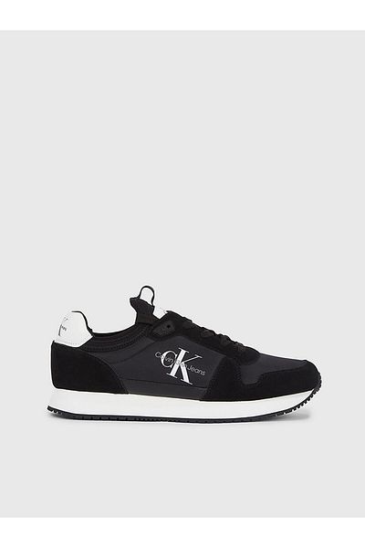 Calvin Klein Pánské logo značky Šněrování Neklouzavá podrážka Běžné černé tenisky YM0YM00553-0GQ