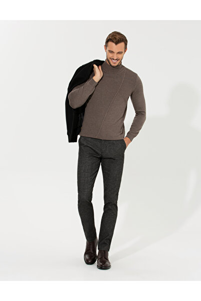 Pierre Cardin Antrasit Slim Fit Kanvas Pantolon 50255155-VR006