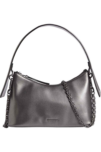 Calvin Klein CK NATURAL SHOULDER BAG-GUNMETAL