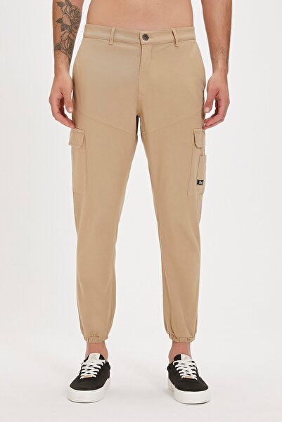 Bad Bear Memphis Beige Men's Cargo Pants - with Pockets