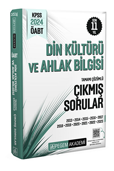 Pegem Akademi Yayıncılık 2024 KPSS ÖABT Din Kültürü ve Ahlak Bilgisi Tamamı Çözümlü Çıkmış Sorular