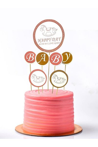 Parti Adresi Cake Decoration Stick Cake Decoration Baby Written Toothpick