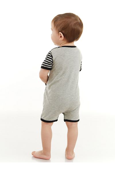 Denokids Waschbär Baby Boy Grau Sommer Overall