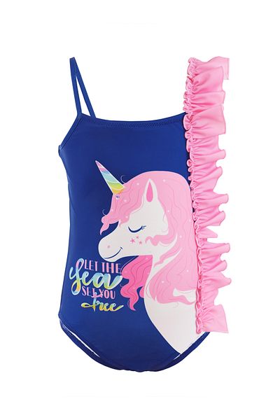 Denokids Rüschen-Einhorn-Badeanzug für Mädchen