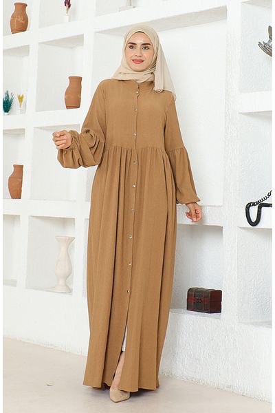 sefamerve Judge Collar Bürümcük Ferace - Mink 1022-02