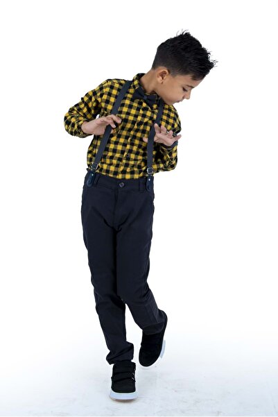 Mnk Baby&Kids Lumberjack Shirt and Pants Boy's Suit Mnk0414 Yellow