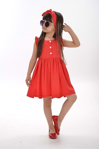 Mnk Belmando Summer Style Bandana Dress Red