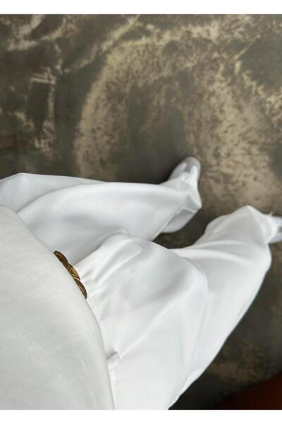 Mervellion Преміум-брюки-палаццо білого кольору з підвернутими краями