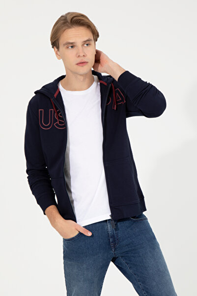 U.S. Polo Assn. Men's Navy Blue Knitted Cardigan 50253125-Vr033