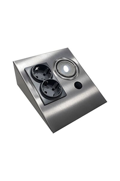 Genel Markalar Prizma Led Spotlu 2 Prizli Tezgah Altı Armatür