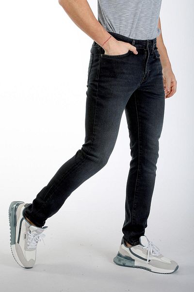 Lee Cooper Ανδρικό τζιν παντελόνι Jeff Normal Waist Slim Fit Πολύ στενό γκρι