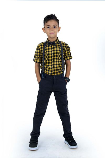 Mnk Baby&Kids Lumberjack Shirt and Trousers Boy's Suit Mnk0414 Yellow