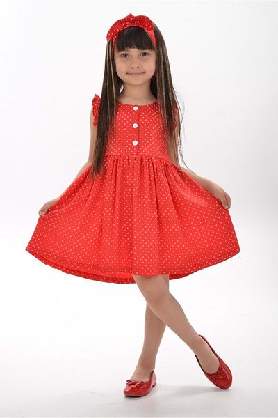 Mnk Belmando Summer Style Bandana Dress Red