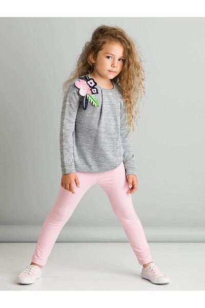MSHB&G Romantisches Blumen-Pullover-Strumpfhosen-Set für Mädchen