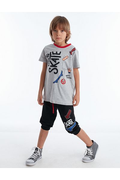 MSHB&G Born To Skate T-Shirt-Capri-Shorts-Set für Jungen