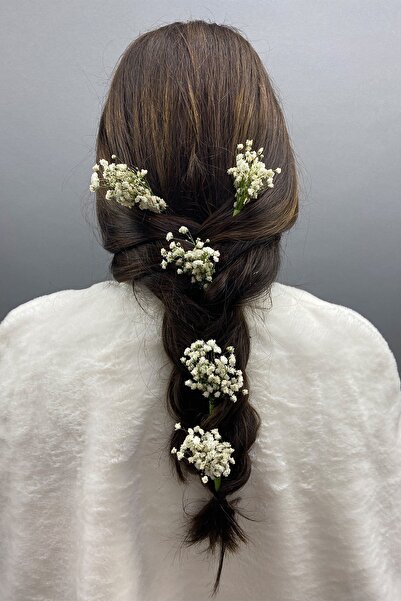 Limelia Accesoriu pentru păr cremă, natural, cu chipsuri, 5 bucăți