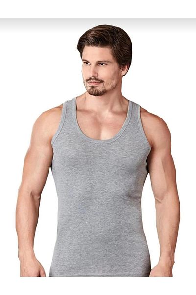Berrak 1022 Men's Combed Cotton Strappy Tank Top 12 Pieces