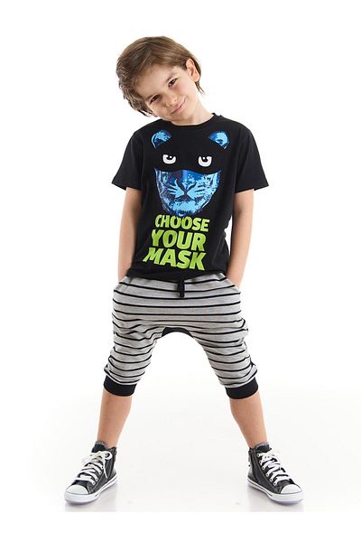 MSHB&G Mask Tiger Boy T-Shirt Capri Shorts Set