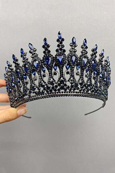 Limelia Coroana de henna pentru mireasa model albastru bleumarin