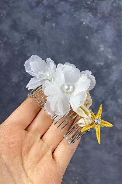 Limelia Agrafă de păr cu flori cu stele de mare și ramuri de primăvară