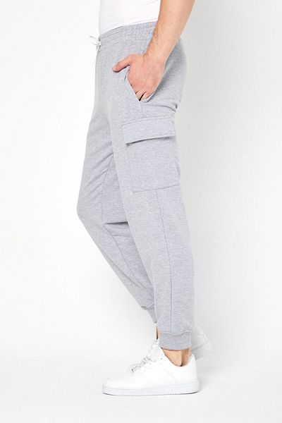 odelon Ανδρικό παντελόνι Jogger Fit σε γκρι χρώμα - Τσέπη Cargo