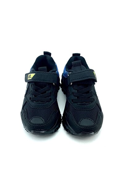 Mnk Snap Fastener Black Blue Boys' Sports Shoes Black