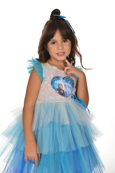 Mnk Rochie de petrecere Tutu cu paiete Albastru