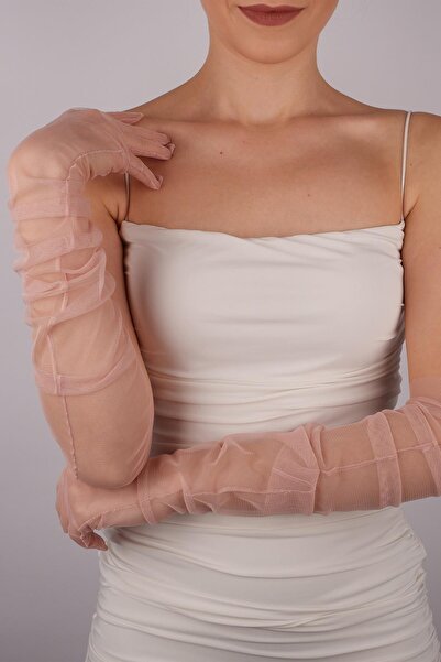 Limelia قفازات طويلة أنيقة للعرائس من التول، قفازات الزفاف/الزفاف/الحفلة/الزي