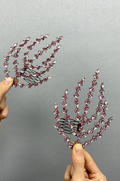 Limelia Ροζ αξεσουάρ μαλλιών με μοτίβο διπλής όψης Henna Crown