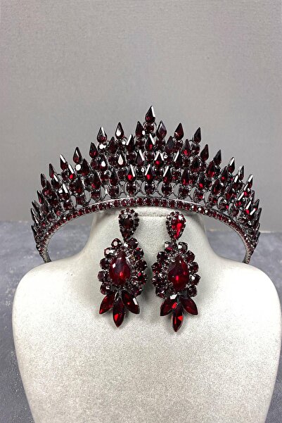 Limelia Set de cercei pentru rochie de seară și coroană de mireasă tridimensi...