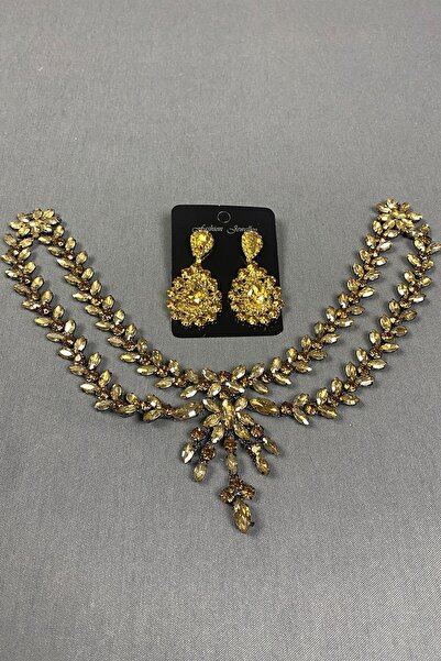 Limelia Accesoriu de păr și cercei cu picătură Sultan Stone Bridal Henna