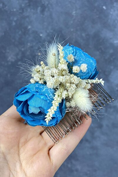 Limelia Accesoriu pentru ac de păr cu pieptene din bumbac albastru, Cipso și ...