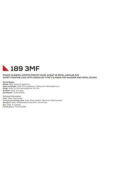 KALE 189 3m F Safety Lock Fiam 45mm
