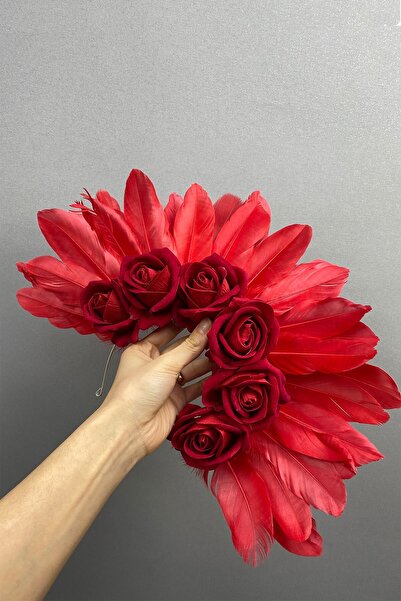 Limelia Космата и кадифена розова сватбена корона от къна