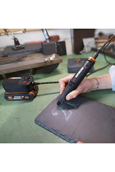 WORX Wx739.9 Makerx 20volt Kömürsüz Profesyonel Gravür Makinesi 19 Aksesuar (AKÜ DAHİL DEĞİLDİR)