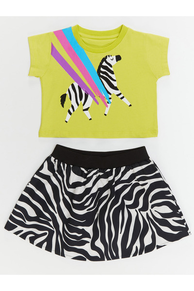 MSHB&G Σετ φούστα για κορίτσια Rainbow Zebra