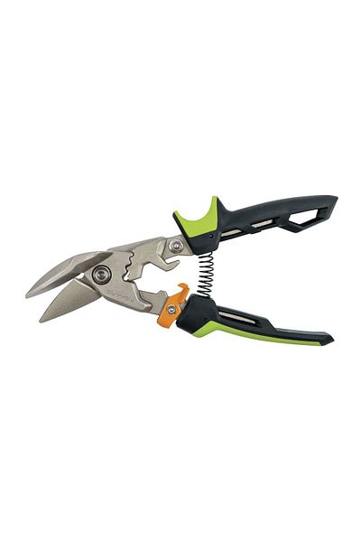 FiSKARS 1027210 Powergear Metal - Offset Sheet Cutting Scissors, Right Cut
