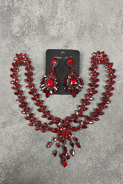 Limelia Set de accesorii pentru păr și cercei cu pietre prețioase pentru mire...