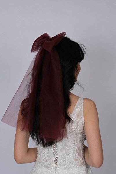 Limelia Burgundski jednostavni mašni model kopče za svadbeni ukras za kosu