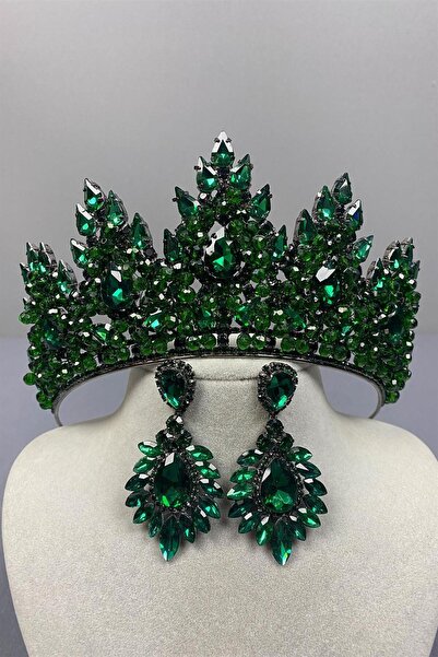 Limelia Set de coroană de mireasă și henna cu detalii de mărgele de lotus ver...