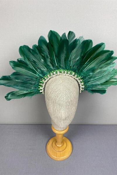 Limelia Accesoriu pentru coroana de henna pentru mireasa cu pene Dali din pia...