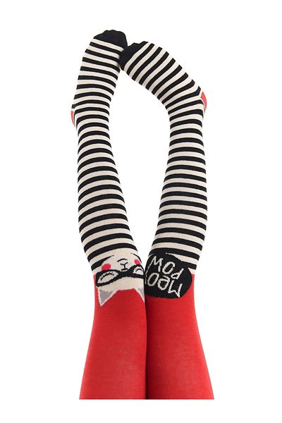 MSHB&G Meow Pow Gestreifte Mädchenstrumpfhose