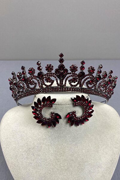 Limelia Hera Bridal Henna - Cercei cu coroană și frunze de piatră