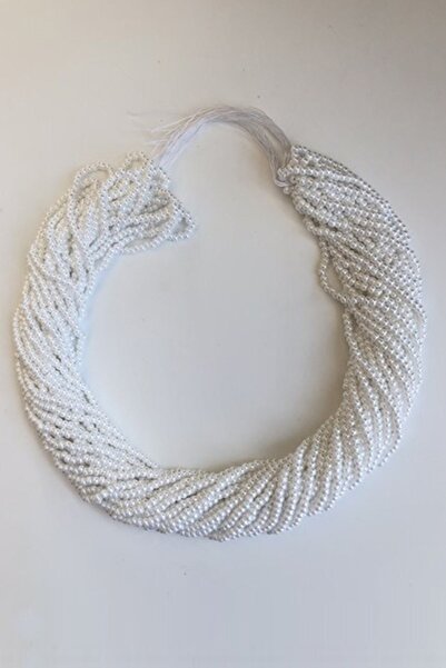 Limelia Низ от мъниста, лъскаво бяло, 2 мм