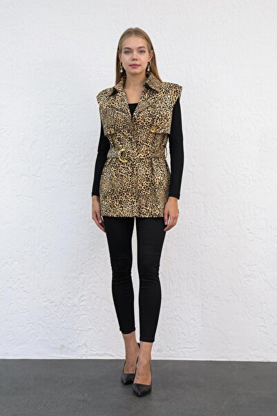 Livanomi Leopar Desenli Yelek
